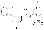 5-FLUORO-2-NITROPHENYL 2-(2-METHOXYPHENYL)-5-OXOTETRAHYDROFURAN-3-CARBOXYLATE Struktur