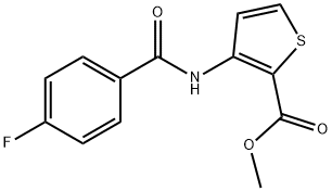 METHYL 3-[(4-FLUOROBENZOYL)AMINO]-2-THIOPHENECARBOXYLATE Struktur