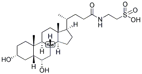 5-BETA-CHOLANIC ACID-3-ALPHA, 6-ALPHA-DIOL N-(2-SULPHOETHYL)-AMIDE Struktur