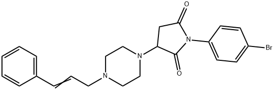 1-(4-BROMOPHENYL)-3-[4-(3-PHENYL-2-PROPENYL)PIPERAZINO]DIHYDRO-1H-PYRROLE-2,5-DIONE Struktur