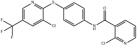 (2-CHLORO(3-PYRIDYL))-N-(4-(3-CHLORO-5-(TRIFLUOROMETHYL)(2-PYRIDYLTHIO))PHENYL)FORMAMIDE Struktur