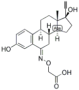 1,3,5(10)-ESTRATRIEN-17-ALPHA-ETHYNYL-3,17-BETA-DIOL-6 ONE 6-CARBOXYMETHYLOXIME Structure