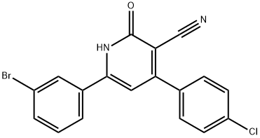 6-(3-BROMOPHENYL)-4-(4-CHLOROPHENYL)-2-HYDROXYNICOTINONITRILE Struktur