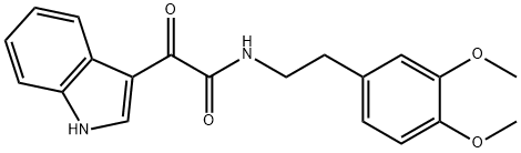 N-(2-(3,4-DIMETHOXYPHENYL)ETHYL)-2-INDOL-3-YL-2-OXOETHANAMIDE Struktur