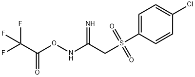 2-AMINO-1-AZA-3-((4-CHLOROPHENYL)SULFONYL)PROP-1-ENYL 2,2,2-TRIFLUOROACETATE Struktur