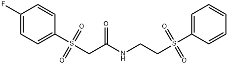 2-[(4-FLUOROPHENYL)SULFONYL]-N-[2-(PHENYLSULFONYL)ETHYL]ACETAMIDE Struktur