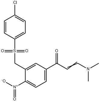 1-(3-([(4-CHLOROPHENYL)SULFONYL]METHYL)-4-NITROPHENYL)-3-(DIMETHYLAMINO)-2-PROPEN-1-ONE Struktur