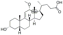 9(11), (5-BETA)-CHOLENIC ACID-3-ALPHA, 12-ALPHA-DIOL 12-METHYL ETHER Struktur