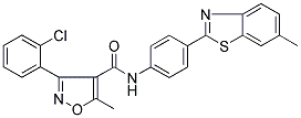 (3-(2-CHLOROPHENYL)-5-METHYLISOXAZOL-4-YL)-N-(4-(6-METHYLBENZOTHIAZOL-2-YL)PHENYL)FORMAMIDE Struktur