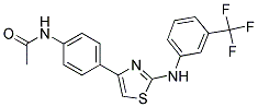 N-(4-(4-((3-(TRIFLUOROMETHYL)PHENYL)AMINO)-3,5-THIAZOLYL)PHENYL)ETHANAMIDE Struktur