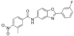 N-[2-(3-FLUORO-PHENYL)-BENZOOXAZOL-5-YL]-3-METHYL-4-NITRO-BENZAMIDE Struktur