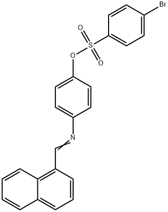 4-[(1-NAPHTHYLMETHYLENE)AMINO]PHENYL 4-BROMOBENZENESULFONATE Struktur