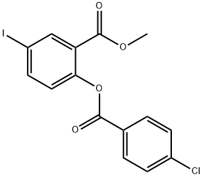 METHYL 2-[(4-CHLOROBENZOYL)OXY]-5-IODOBENZENECARBOXYLATE Struktur