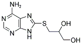 3-((6-AMINO-9H-PURIN-8-YL)THIO)PROPANE-1,2-DIOL Struktur