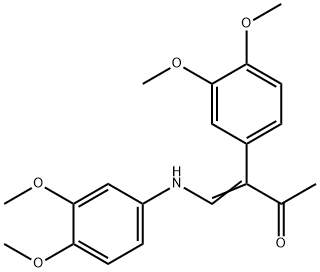 4-(3,4-DIMETHOXYANILINO)-3-(3,4-DIMETHOXYPHENYL)-3-BUTEN-2-ONE Struktur