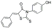 (5Z)-5-BENZYLIDENE-3-(4-HYDROXYPHENYL)-2-THIOXO-1,3-THIAZOLIDIN-4-ONE Struktur