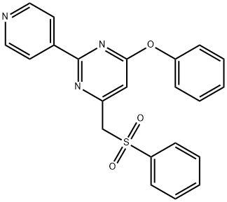 4-PHENOXY-6-[(PHENYLSULFONYL)METHYL]-2-(4-PYRIDINYL)PYRIMIDINE Struktur