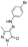 (4E)-1,3-DIMETHYL-1H-PYRAZOLE-4,5-DIONE 4-[(4-BROMOPHENYL)HYDRAZONE] Struktur