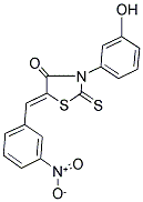 (5Z)-3-(3-HYDROXYPHENYL)-5-(3-NITROBENZYLIDENE)-2-THIOXO-1,3-THIAZOLIDIN-4-ONE Struktur