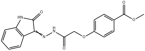 METHYL 4-((N-(AZA(2-OXOINDOLIN-3-YLIDENE)METHYL)CARBAMOYL)METHOXY)BENZOATE Struktur