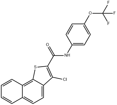 (3-CHLOROBENZO[G]BENZO[B]THIOPHEN-2-YL)-N-(4-(TRIFLUOROMETHOXY)PHENYL)FORMAMIDE Struktur