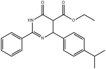 ETHYL 6-HYDROXY-4-(4-ISOPROPYLPHENYL)-2-PHENYL-4,5-DIHYDRO-5-PYRIMIDINECARBOXYLATE Struktur