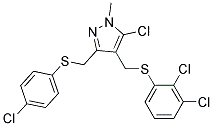 (5-CHLORO-3-([(4-CHLOROPHENYL)SULFANYL]METHYL)-1-METHYL-1H-PYRAZOL-4-YL)METHYL 2,3-DICHLOROPHENYL SULFIDE Struktur