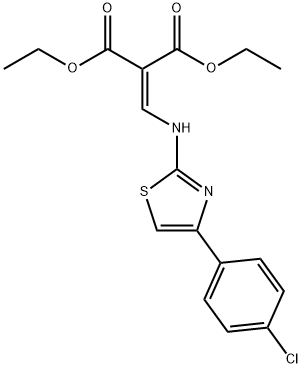 DIETHYL 2-(([4-(4-CHLOROPHENYL)-1,3-THIAZOL-2-YL]AMINO)METHYLENE)MALONATE Struktur