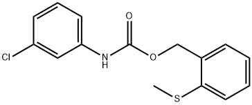 2-(METHYLSULFANYL)BENZYL N-(3-CHLOROPHENYL)CARBAMATE Struktur