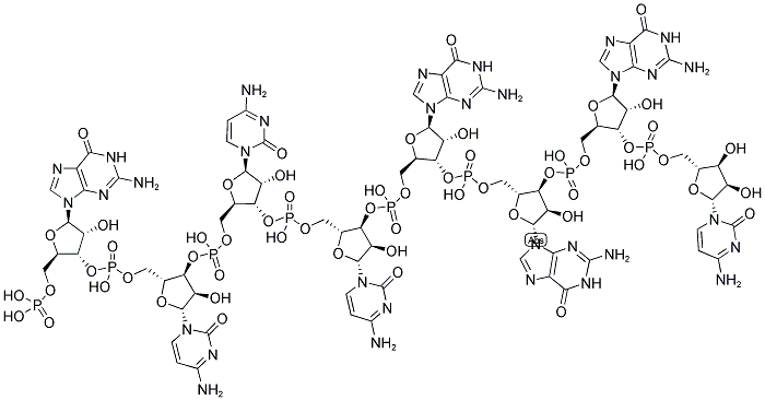 GCCCGGGC, 5'-PHOSPHORYLATED Struktur