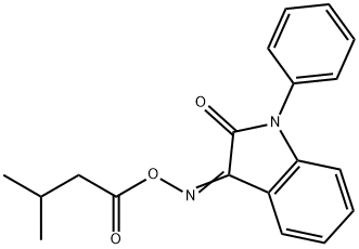 3-([(3-METHYLBUTANOYL)OXY]IMINO)-1-PHENYL-1,3-DIHYDRO-2H-INDOL-2-ONE Struktur