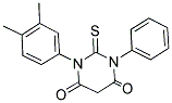 1-(3,4-DIMETHYLPHENYL)-3-PHENYL-2-THIOXODIHYDROPYRIMIDINE-4,6(1H,5H)-DIONE Struktur