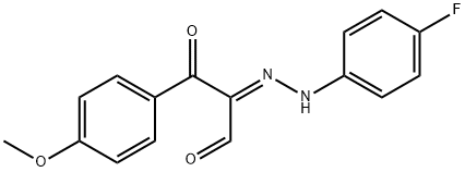 2-[2-(4-FLUOROPHENYL)HYDRAZONO]-3-(4-METHOXYPHENYL)-3-OXOPROPANAL Struktur