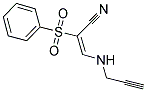 2-(PHENYLSULFONYL)-3-(PROP-2-YNYLAMINO)PROP-2-ENENITRILE Struktur