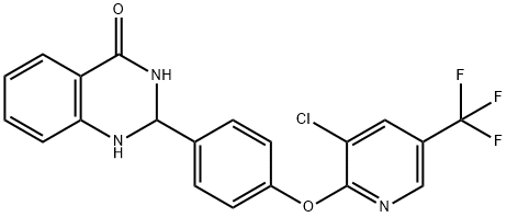 2-(4-(3-CHLORO-5-(TRIFLUOROMETHYL)-2-PYRIDYLOXY)PHENYL)-1,2,3-TRIHYDROQUINAZOLIN-4-ONE Struktur