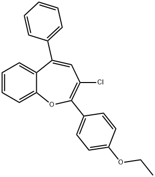 3-CHLORO-2-(4-ETHOXYPHENYL)-5-PHENYL-1-BENZOXEPINE Struktur