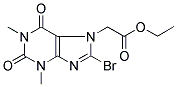 ETHYL 2-(8-BROMO-1,3-DIMETHYL-2,6-DIOXO-2,3,6,7-TETRAHYDRO-1H-PURIN-7-YL)ACETATE Struktur