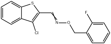 3-CHLORO-1-BENZOTHIOPHENE-2-CARBALDEHYDE O-(2-FLUOROBENZYL)OXIME Struktur