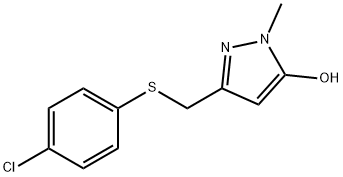 3-([(4-CHLOROPHENYL)SULFANYL]METHYL)-1-METHYL-1H-PYRAZOL-5-OL Struktur