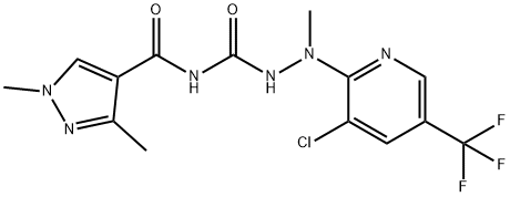 N-((2-[3-CHLORO-5-(TRIFLUOROMETHYL)-2-PYRIDINYL]-2-METHYLHYDRAZINO)CARBONYL)-1,3-DIMETHYL-1H-PYRAZOLE-4-CARBOXAMIDE Struktur