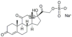 4-PREGNEN-17,21-DIOL-3,11,20-TRIONE 21-SULPHATE, SODIUM SALT Struktur