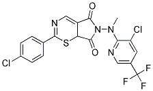 2-(4-CHLOROPHENYL)-6-[[3-CHLORO-5-(TRIFLUOROMETHYL)-2-PYRIDINYL](METHYL)AMINO]PYRROLO[3,4-E][1,3]THIAZINE-5,7(6H,7AH)-DIONE Struktur