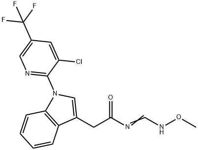 2-(1-[3-CHLORO-5-(TRIFLUOROMETHYL)-2-PYRIDINYL]-1H-INDOL-3-YL)-N-[(METHOXYAMINO)METHYLENE]ACETAMIDE Struktur