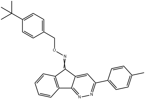 3-(4-METHYLPHENYL)-5H-INDENO[1,2-C]PYRIDAZIN-5-ONE O-[4-(TERT-BUTYL)BENZYL]OXIME Struktur