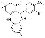 2,10-DIAZA-9-(3-BROMO-4-METHOXYPHENYL)-5,5,13-TRIMETHYLTRICYCLO[9.4.0.0(3,8)]PENTADECA-1(11),3(8),12,14-TETRAEN-7-ONE Struktur