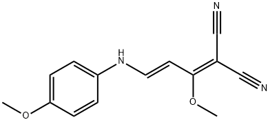 2-[1-METHOXY-3-(4-METHOXYANILINO)-2-PROPENYLIDENE]MALONONITRILE Struktur