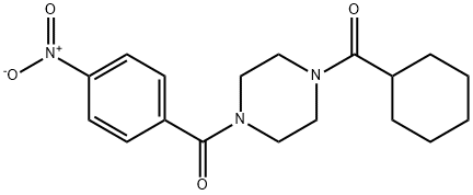 CYCLOHEXYL[4-(4-NITROBENZOYL)PIPERAZINO]METHANONE Struktur