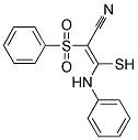 3-(PHENYLAMINO)-2-(PHENYLSULFONYL)-3-SULFANYLPROP-2-ENENITRILE Struktur