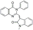 2-[(Z)-(1-METHYL-2-OXO-1,2-DIHYDRO-3H-INDOL-3-YLIDENE)METHYL]-3-PHENYLQUINAZOLIN-4(3H)-ONE Struktur