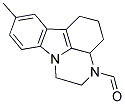 8-METHYL-1,2,3A,4,5,6-HEXAHYDRO-3H-PYRAZINO[3,2,1-JK]CARBAZOLE-3-CARBALDEHYDE Struktur